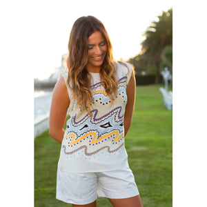 TOP DE SEDA ESTAMPADO RIVIERA