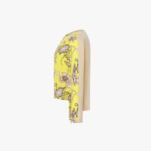 BLUSA DE SEDA ESTAMPADO BAROQUE AMARILLO