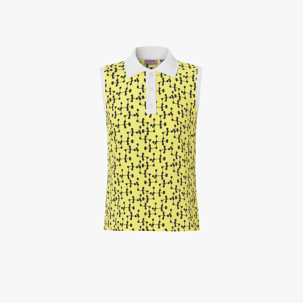 TOP DE SEDA ESTAMPADO LIMONATA AMARILLO
