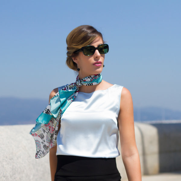 FOULARD 70 ACQUAMARINA