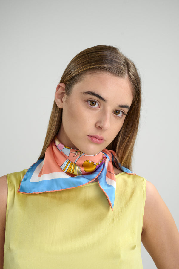 FOULARD 55 PEACH PINK