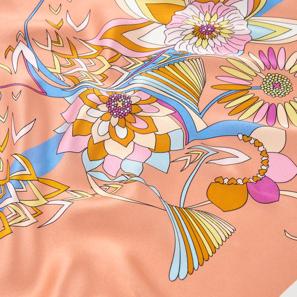 FOULARD 55 PEACH PINK
