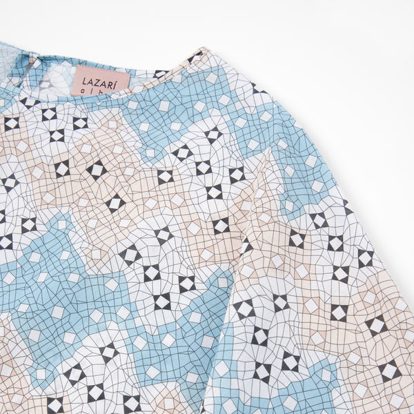 Blusa Riviera · Estampado Fragmented Blue