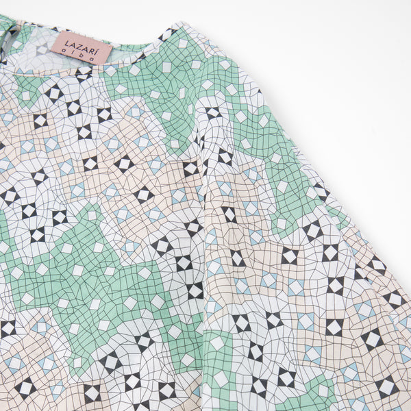 Blusa Riviera · Estampado Fragmented Green