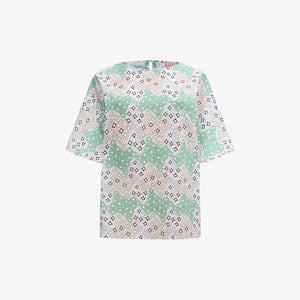 Blusa Riviera · Estampado Fragmented Green