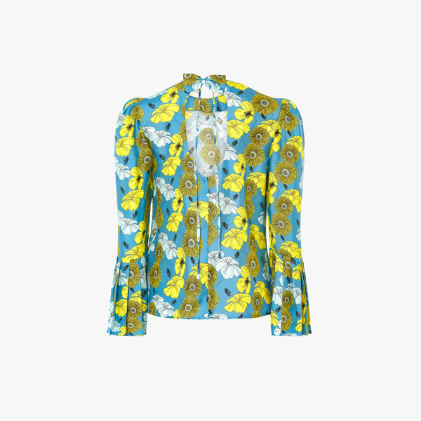 CHANTAL REEF WATERS BLOUSE IN SILK