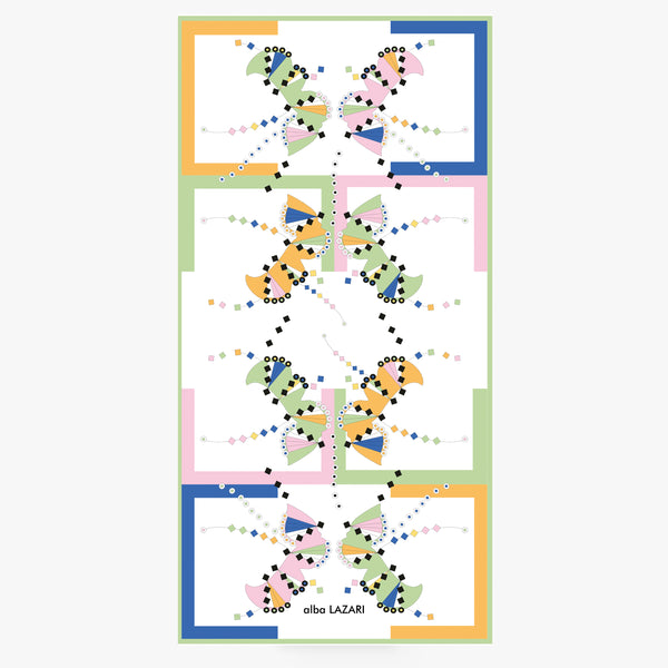 BUTTERFLY LOGO 92 SILK STOLE