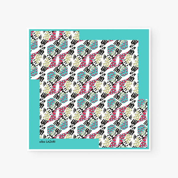 FOULARD ACQUAMARINA 70 EN SEDA