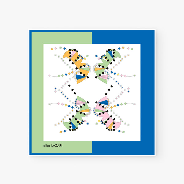 FOULARD BUTTERFLY 55 EN SEDA