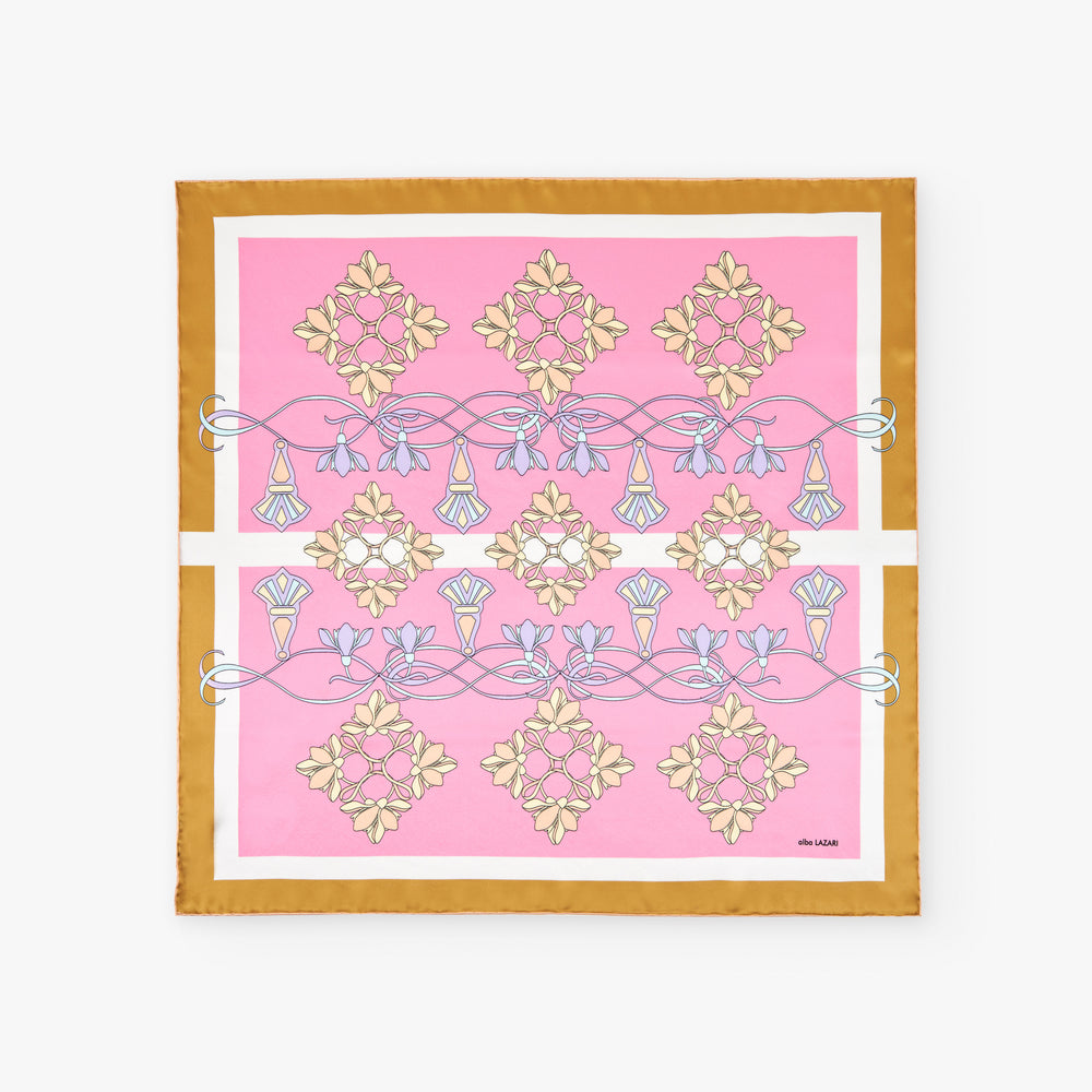 FOULARD CANDY PINK 70 EN SEDA