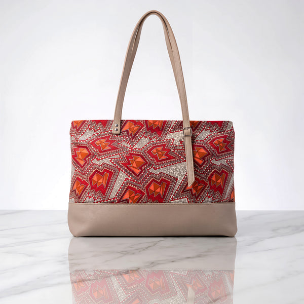 Geo Pink · Velour Clutch