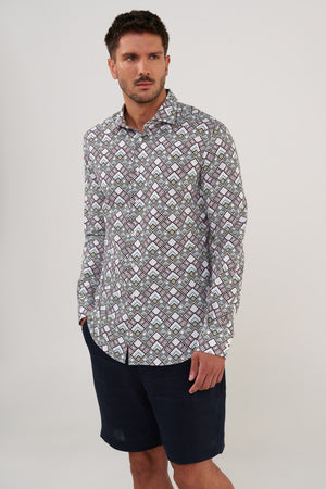 CAMISA DE ALGODÓN ESTAMPADO XENON