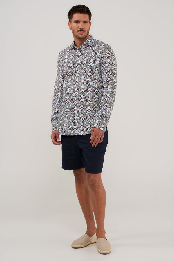 CAMISA DE ALGODÓN ESTAMPADO XENON