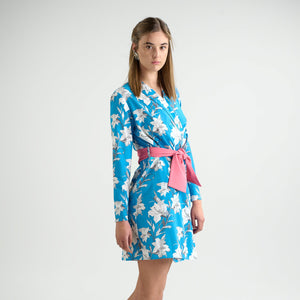 Vestido Lily · Estampado Azul Botánico