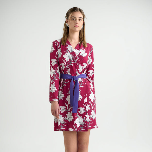 Vestido Lily · Estampado Burgundy