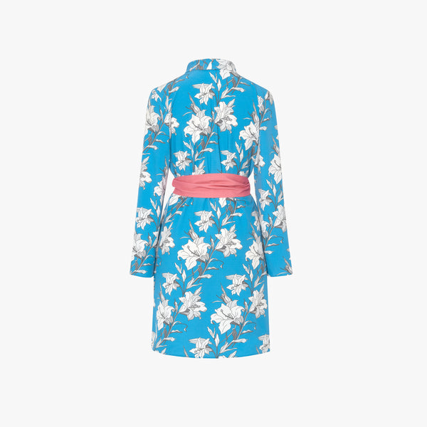 Vestido Lily · Estampado Azul Botánico
