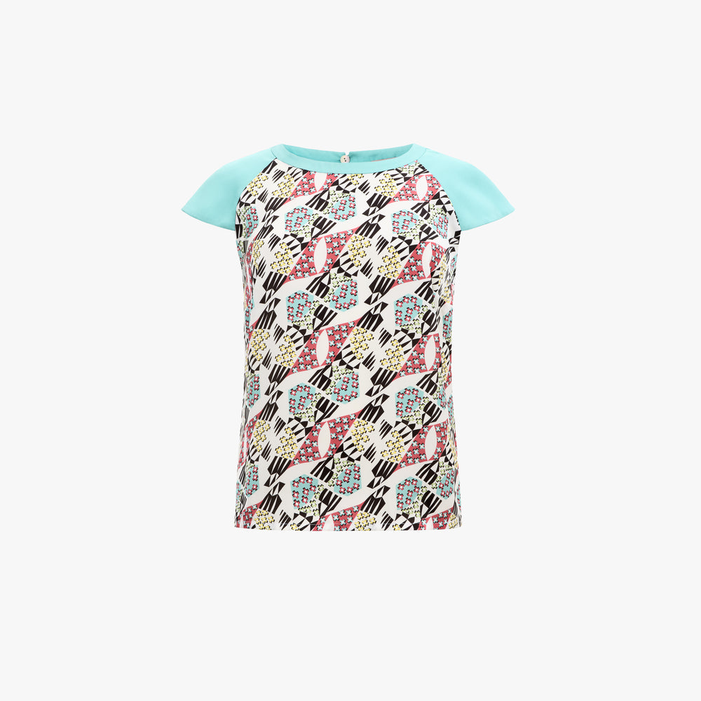 Pauline Blouse · Textured Print