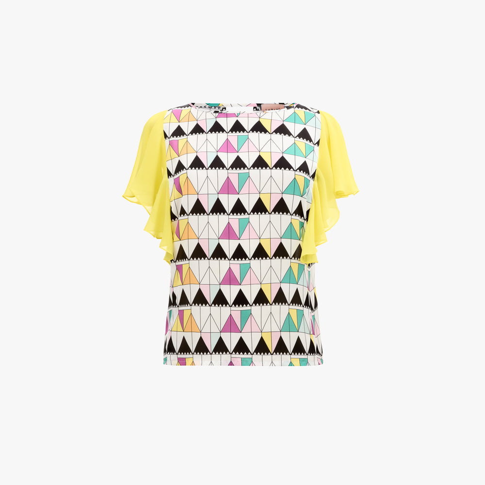 Pauline Blouse · Textured Print