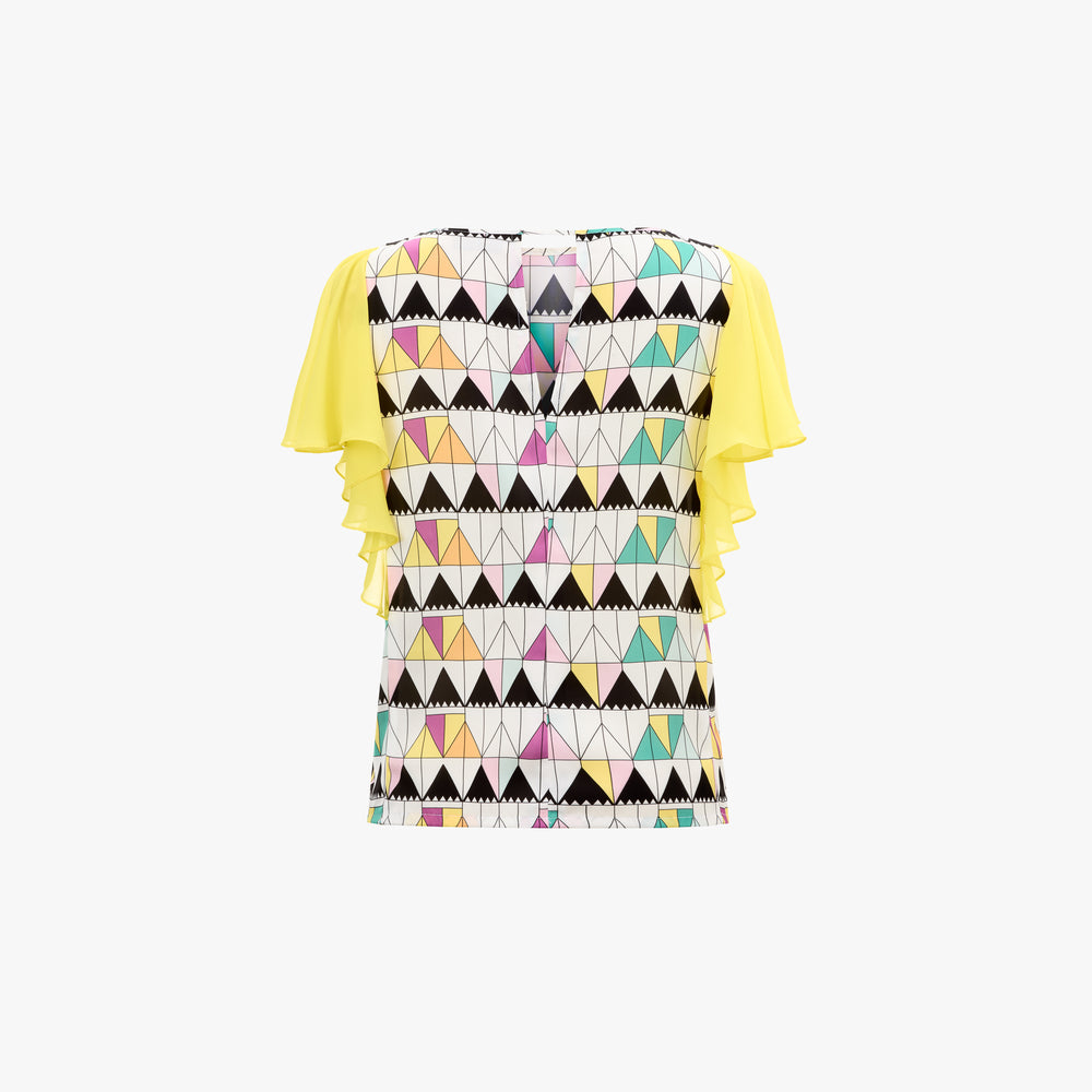 Pauline Blouse · Textured Print