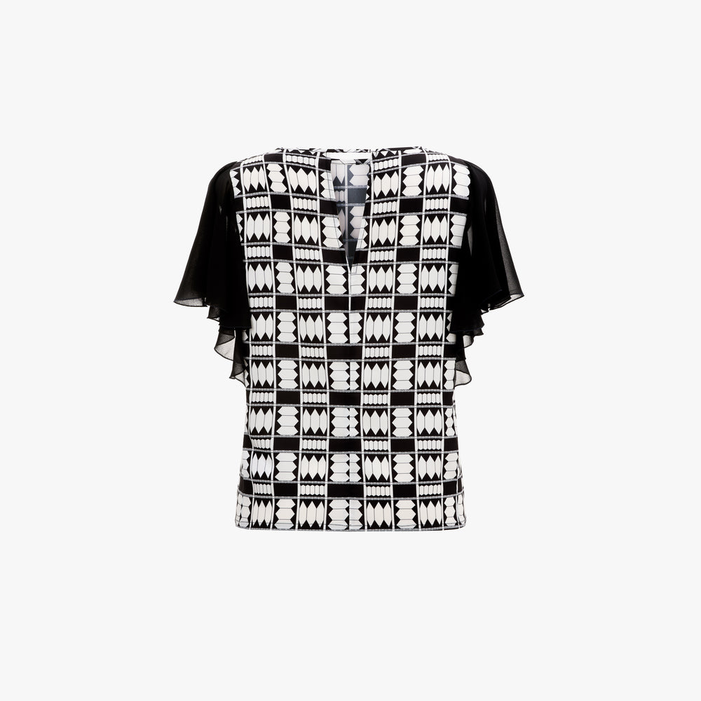 Pauline Blouse · Textured Print