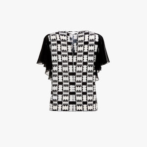 Golden Mist Top · Checks Print