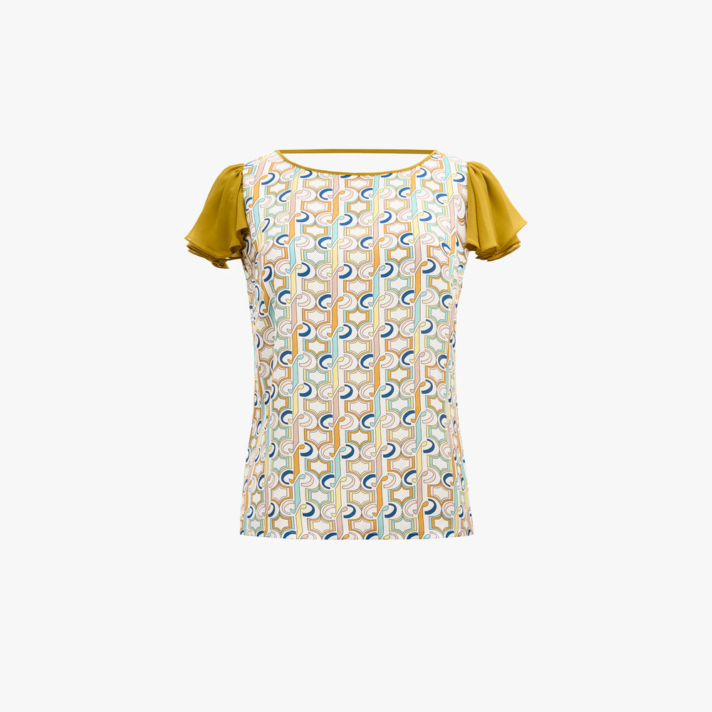 Pauline Blouse · Textured Print