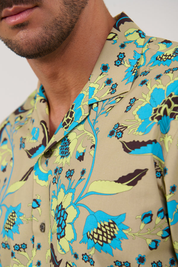 CAMISA DE ALGODÓN ESTAMPADO SAFARI