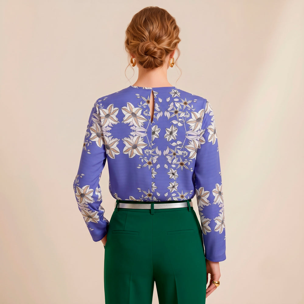 Aster Purple · Baroque Blouse