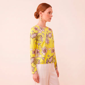 Baroque Yellow · Blusa de Seda