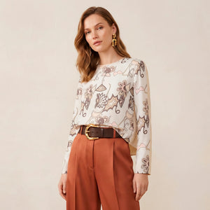 Baroque White · Blusa de Seda