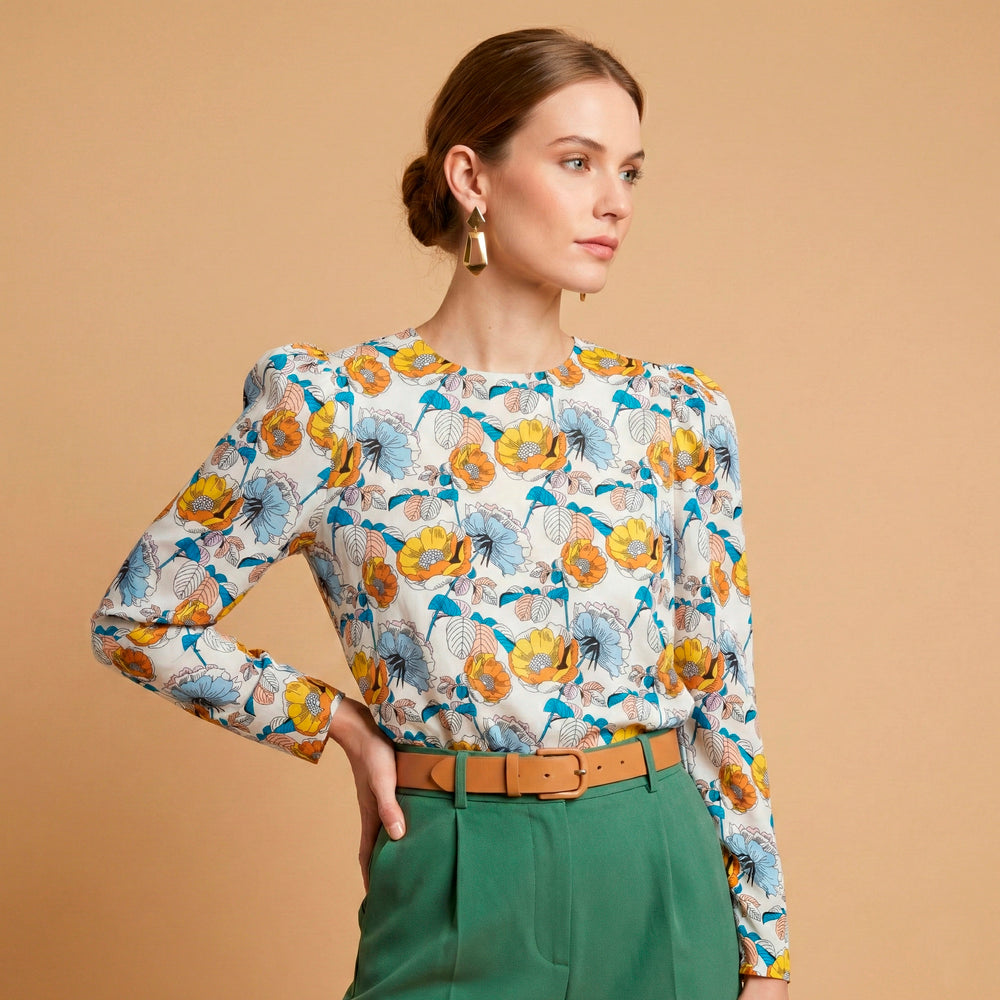Roses Laced · Blusa Pauline en Voilé de Algodón