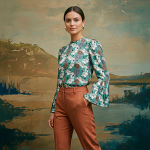 BLUSA CHANTAL MARIGOLD GREEN