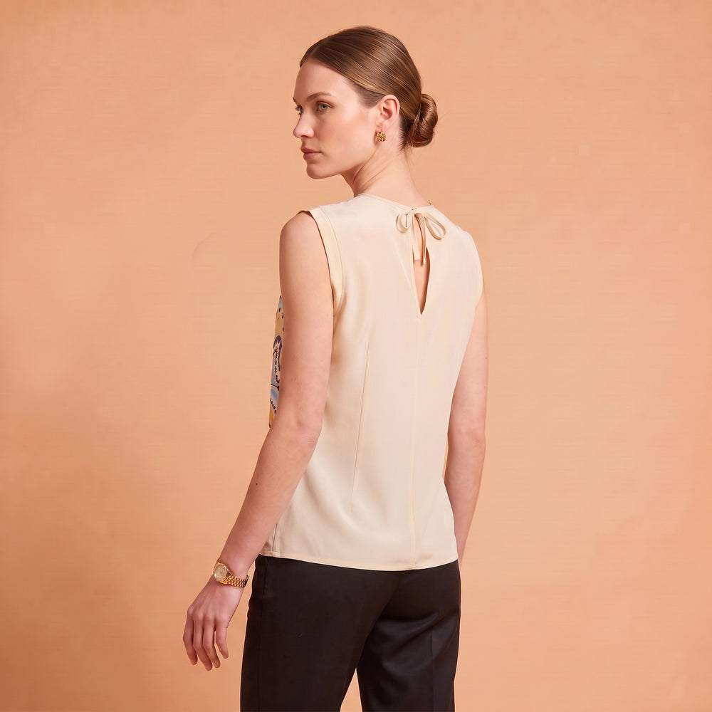 Riviera White · Silk Top
